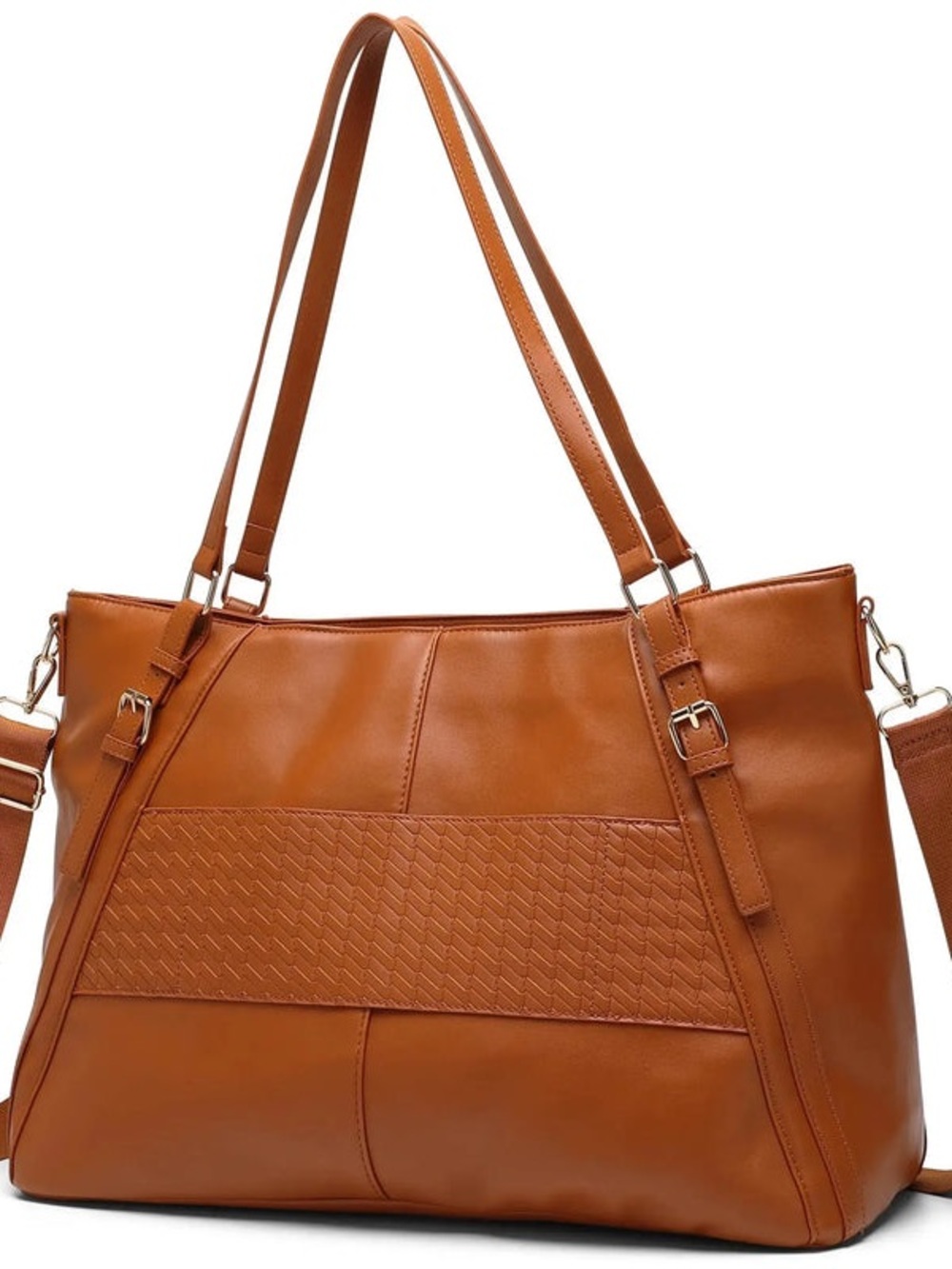 Elle Leisure Luxe 33L Vegan Leather Weekender Tote Bag - Picture 2 of 16